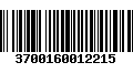 Código de Barras 3700160012215