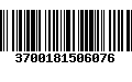 Código de Barras 3700181506076