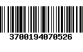 Código de Barras 3700194070526