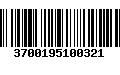 Código de Barras 3700195100321