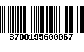 Código de Barras 3700195600067