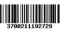 Código de Barras 3700211192729