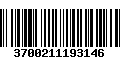 Código de Barras 3700211193146