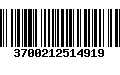 Código de Barras 3700212514919