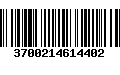 Código de Barras 3700214614402