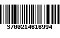 Código de Barras 3700214616994