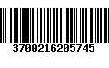 Código de Barras 3700216205745