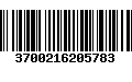 Código de Barras 3700216205783