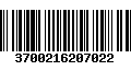 Código de Barras 3700216207022