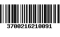 Código de Barras 3700216210091