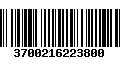 Código de Barras 3700216223800