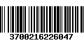 Código de Barras 3700216226047