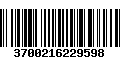 Código de Barras 3700216229598