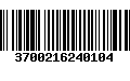 Código de Barras 3700216240104