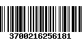 Código de Barras 3700216256181