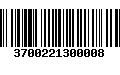 Código de Barras 3700221300008