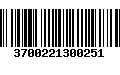 Código de Barras 3700221300251