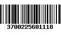 Código de Barras 3700225601118