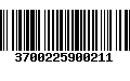 Código de Barras 3700225900211