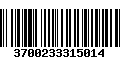 Código de Barras 3700233315014