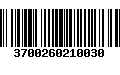 Código de Barras 3700260210030