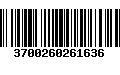 Código de Barras 3700260261636