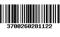 Código de Barras 3700260281122