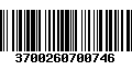 Código de Barras 3700260700746