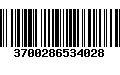 Código de Barras 3700286534028