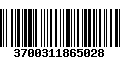 Código de Barras 3700311865028