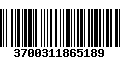 Código de Barras 3700311865189