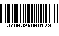 Código de Barras 3700326000179