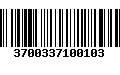 Código de Barras 3700337100103