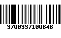 Código de Barras 3700337100646