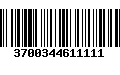 Código de Barras 3700344611111