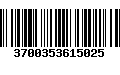 Código de Barras 3700353615025