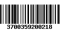 Código de Barras 3700359200218