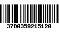 Código de Barras 3700359215120