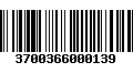 Código de Barras 3700366000139