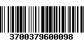 Código de Barras 3700379600098