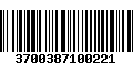 Código de Barras 3700387100221