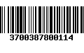 Código de Barras 3700387800114