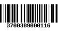 Código de Barras 3700389000116