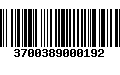 Código de Barras 3700389000192