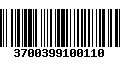 Código de Barras 3700399100110