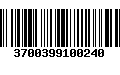 Código de Barras 3700399100240