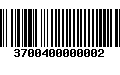 Código de Barras 3700400000002