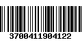 Código de Barras 3700411904122