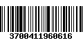 Código de Barras 3700411960616