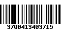 Código de Barras 3700413403715